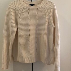 J. Crew ivory cable knit sweater